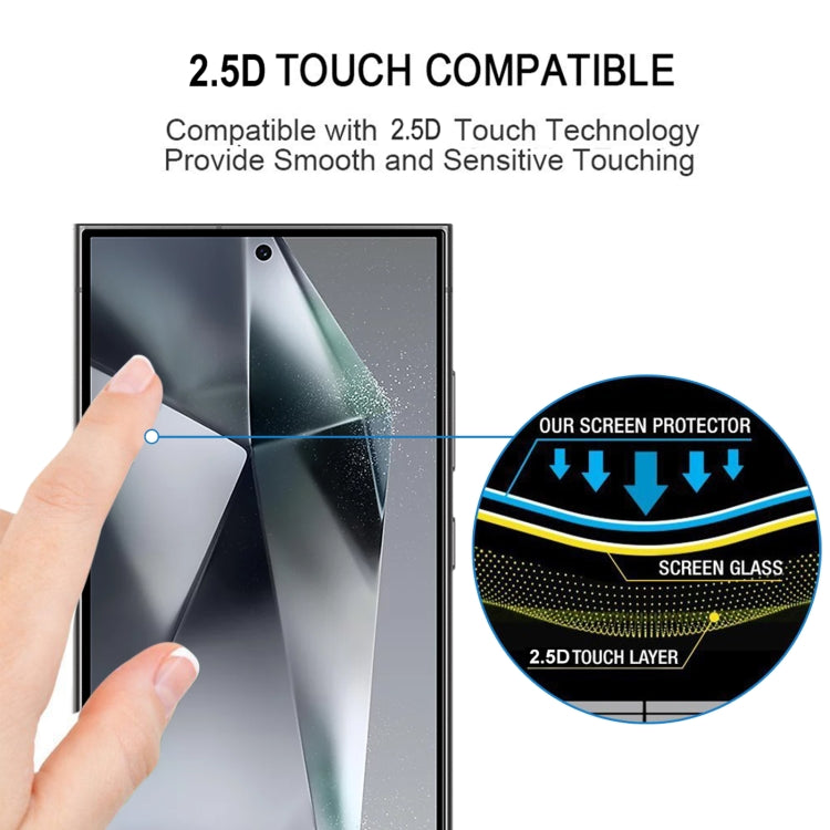 For Samsung Galaxy S25 Ultra 5G 25pcs Full Glue Screen Tempered Glass Film, Support Fingerprint Unlocking