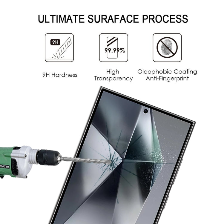 For Samsung Galaxy S25 Ultra 5G 25pcs Full Glue Screen Tempered Glass Film, Support Fingerprint Unlocking