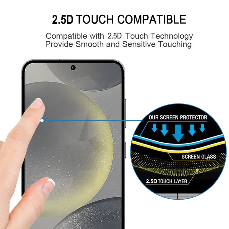 For Samsung Galaxy S25+ 5G 25pcs Full Glue Screen Tempered Glass Film, Support Fingerprint Unlocking