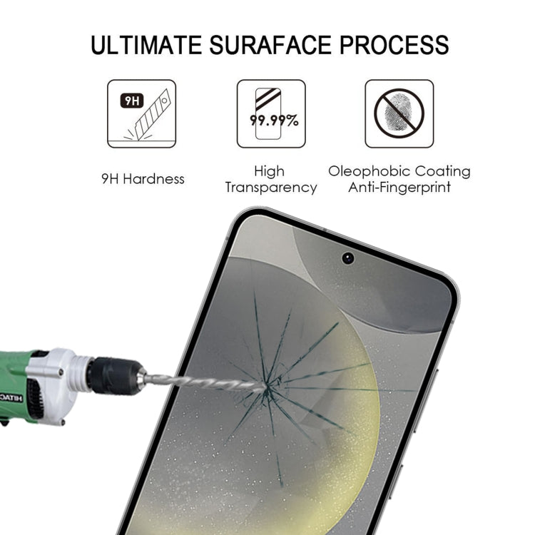 For Samsung Galaxy S25+ 5G 25pcs Full Glue Screen Tempered Glass Film, Support Fingerprint Unlocking