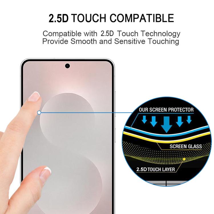 For Samsung Galaxy S25 Edge 5G 25pcs Full Glue Screen Tempered Glass Film, Support Fingerprint Unlocking