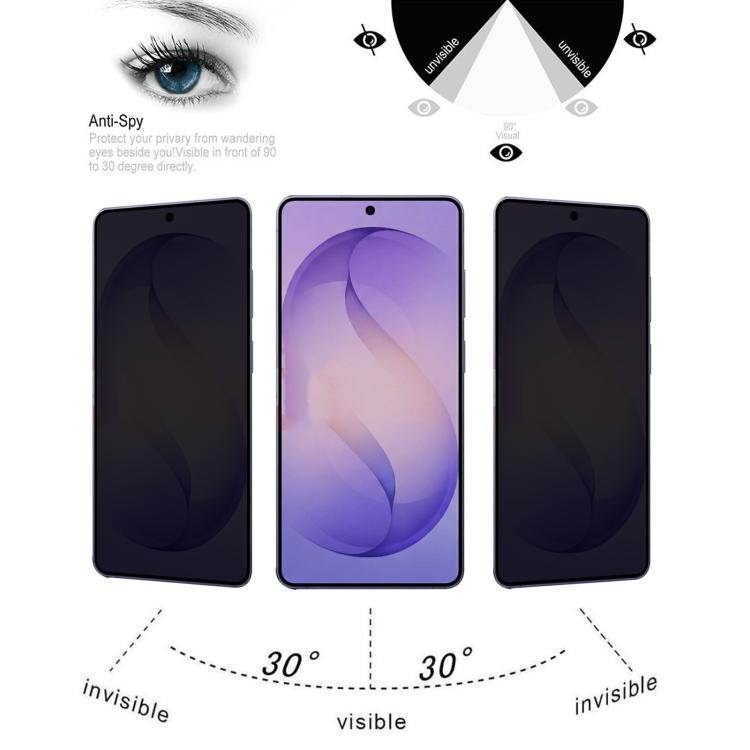 For Samsung Galaxy S26 Ultra 5G Full Cover Anti-peeping Tempered Glass Film, Support Fingerprint Unlocking