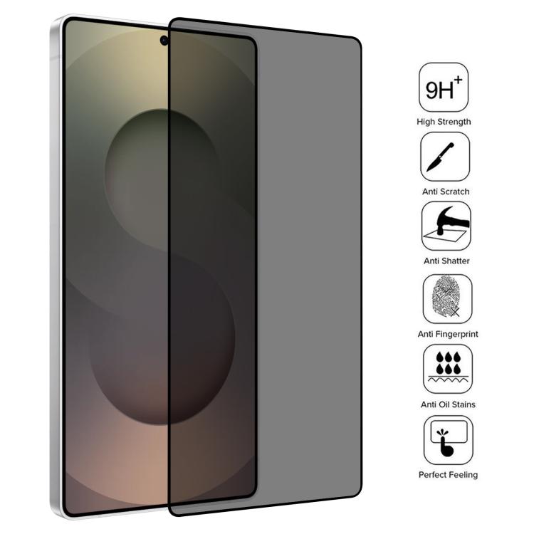 For Samsung Galaxy S25 Ultra 5G 25pcs Full Cover Anti-peeping Tempered Glass Film,  Support Fingerprint Unlocking