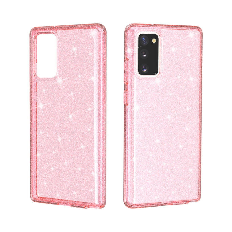 For Samsung Galaxy Note20 Shockproof Terminator Style Glitter Powder Protective Case