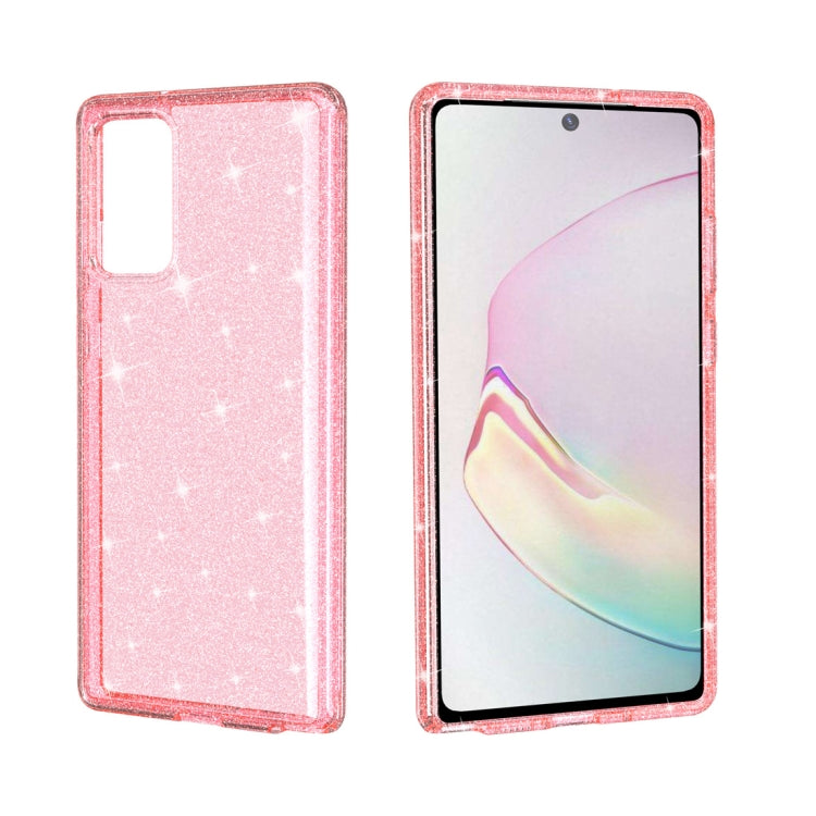 For Samsung Galaxy Note20 Shockproof Terminator Style Glitter Powder Protective Case