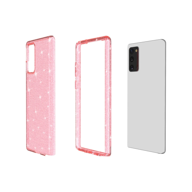 For Samsung Galaxy Note20 Shockproof Terminator Style Glitter Powder Protective Case