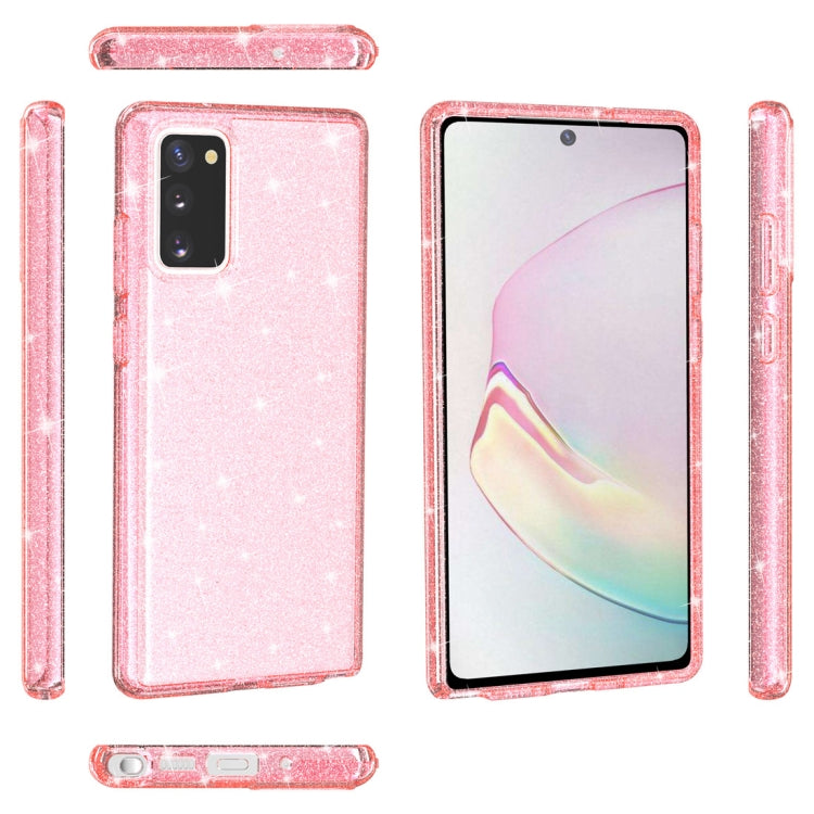 For Samsung Galaxy Note20 Shockproof Terminator Style Glitter Powder Protective Case