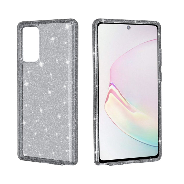 For Samsung Galaxy Note20 Shockproof Terminator Style Glitter Powder Protective Case