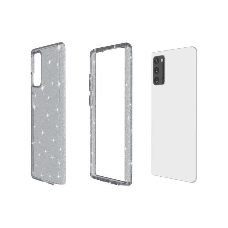 For Samsung Galaxy Note20 Shockproof Terminator Style Glitter Powder Protective Case