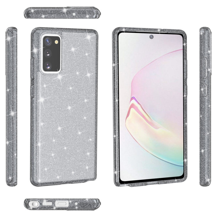 For Samsung Galaxy Note20 Shockproof Terminator Style Glitter Powder Protective Case