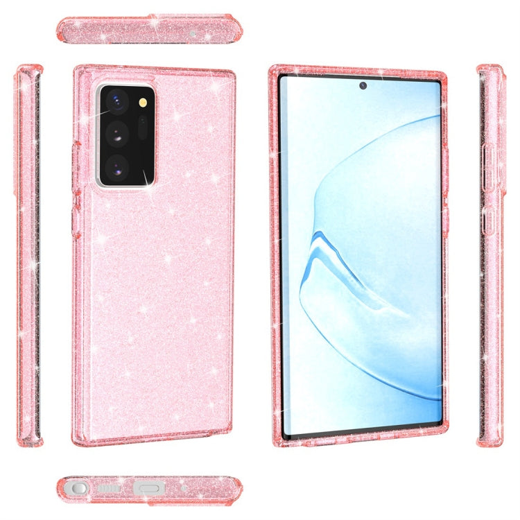 For Samsung Galaxy Note20 Ultra Shockproof Terminator Style Glitter Powder Protective Case
