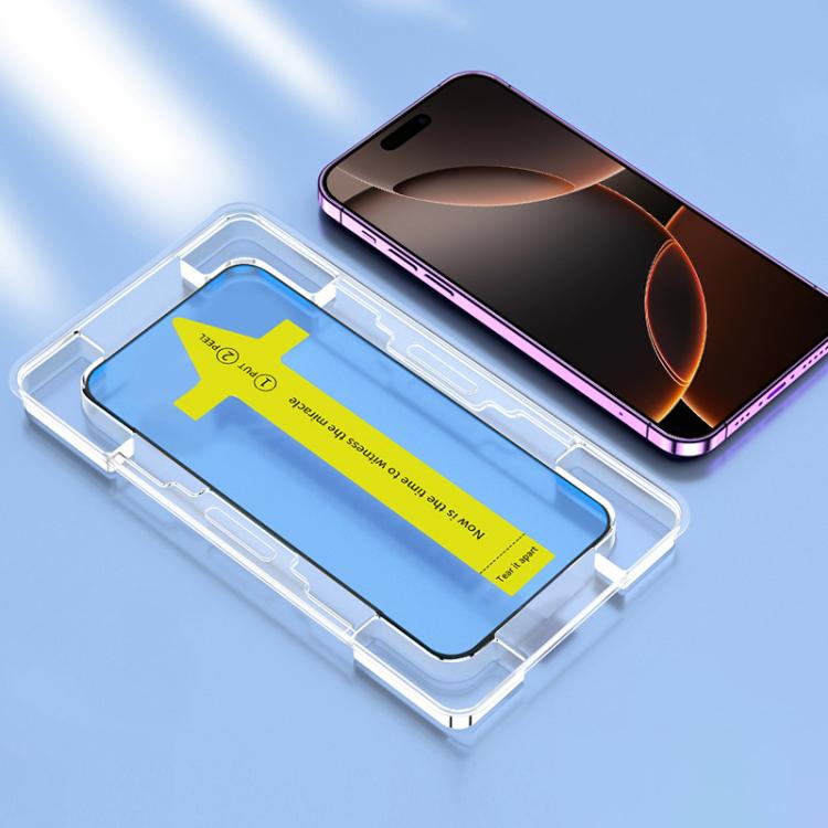 For iPhone 16 Pro Max HD Fast Attach Dust-proof Anti-static Tempered Glass Film
