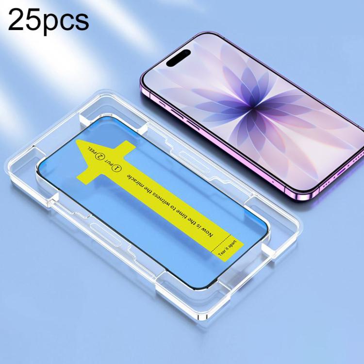 For iPhone 17 25pcs HD Fast Attach Dust-proof Anti-static Tempered Glass Film