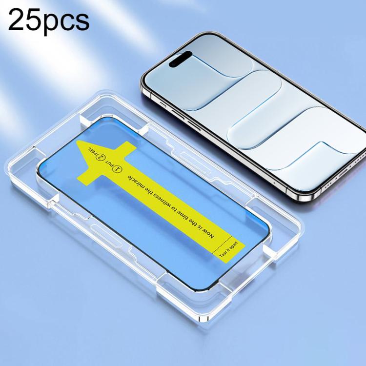 For iPhone Air 25pcs HD Fast Attach Dust-proof Anti-static Tempered Glass Film
