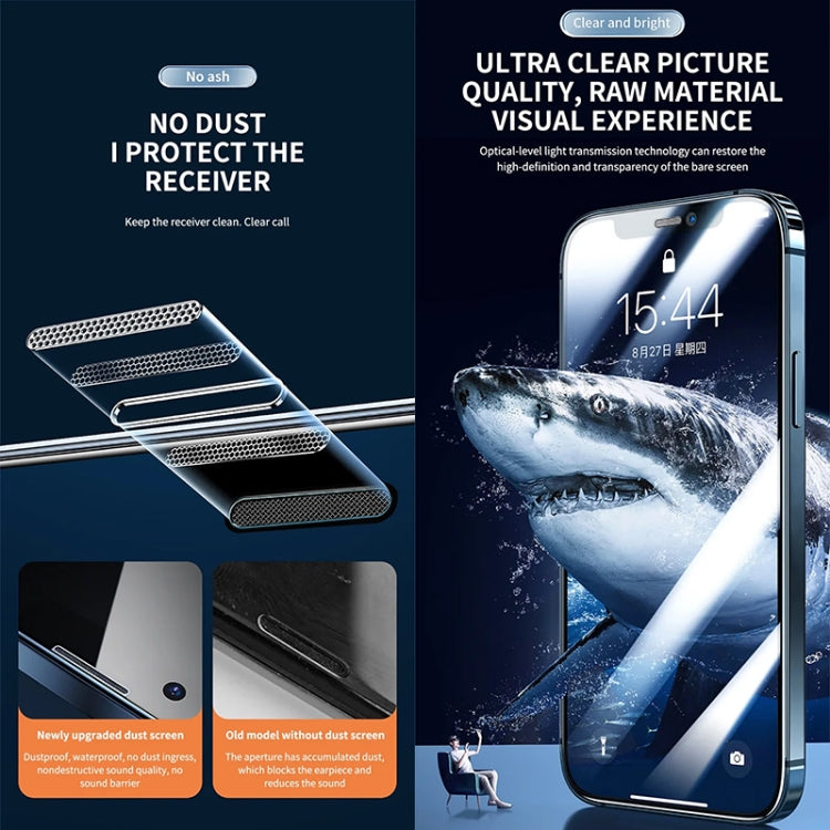 For iPhone 16 Pro 25pcs HD Fast Attach Dust-proof Anti-static Tempered Glass Film