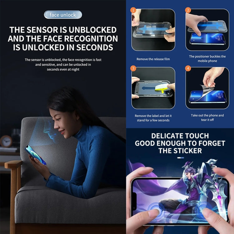 For iPhone 16 Pro 25pcs HD Fast Attach Dust-proof Anti-static Tempered Glass Film