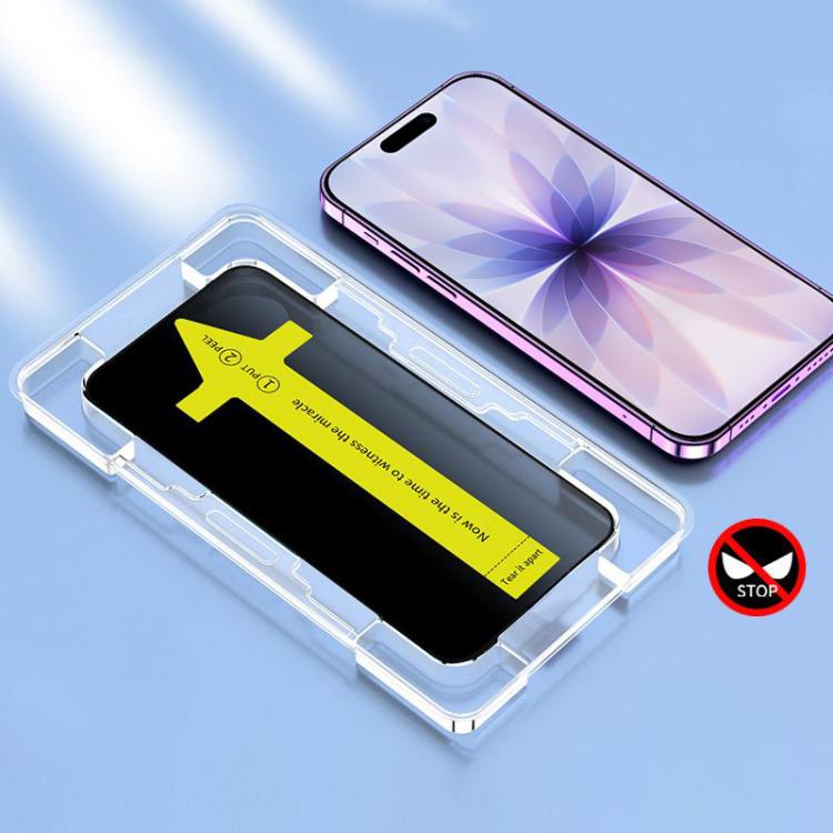 For iPhone 17 Anti-peeping Fast Attach Dust-proof Anti-static Tempered Glass Film