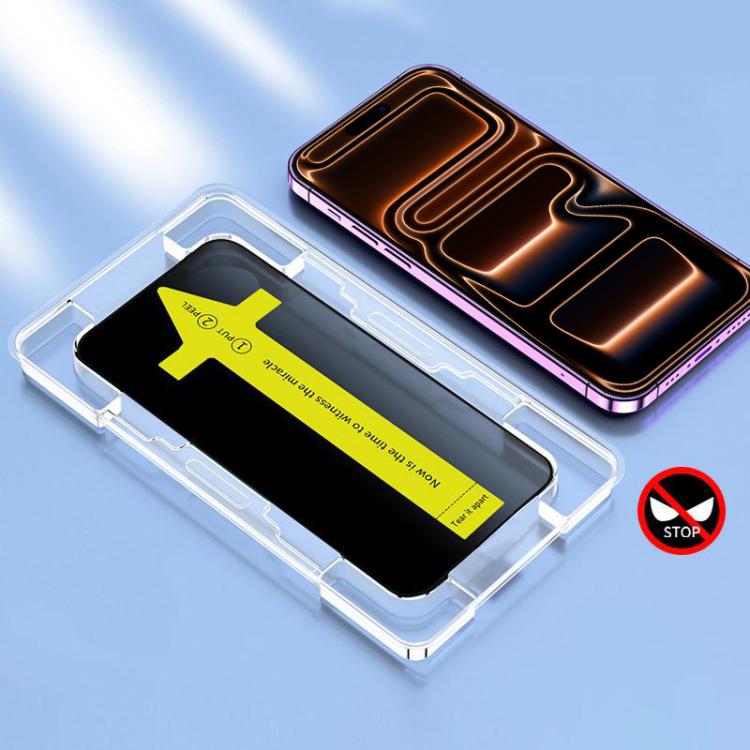 For iPhone 17 Pro Anti-peeping Fast Attach Dust-proof Anti-static Tempered Glass Film