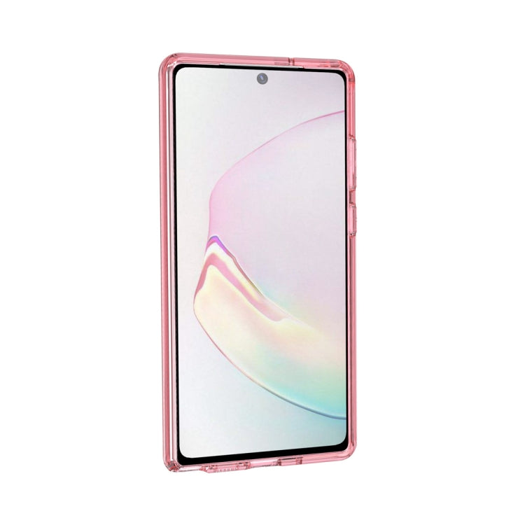 For Samsung Galaxy Note20 Shockproof Terminator Style Transparent Protective Case(Pink)