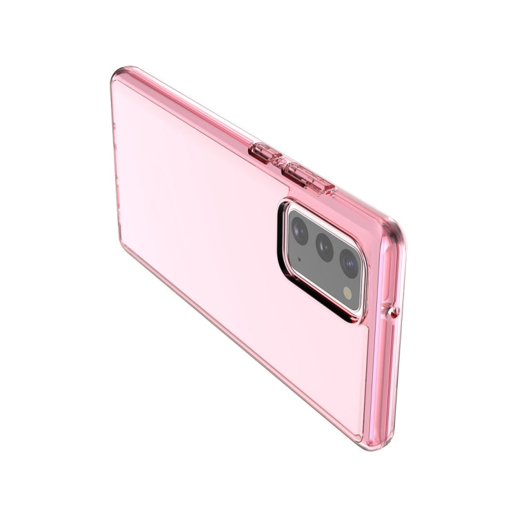 For Samsung Galaxy Note20 Shockproof Terminator Style Transparent Protective Case(Pink)