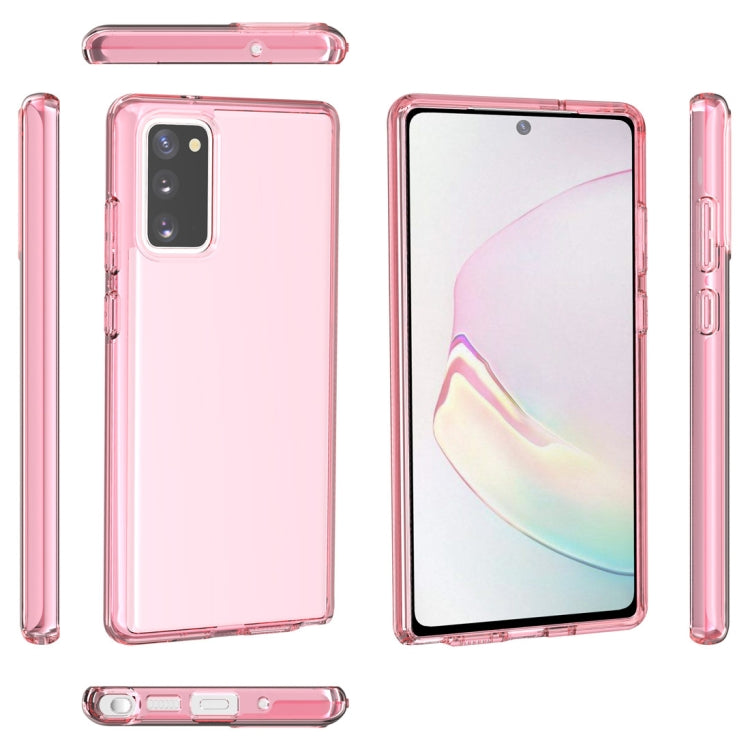 For Samsung Galaxy Note20 Shockproof Terminator Style Transparent Protective Case(Pink)