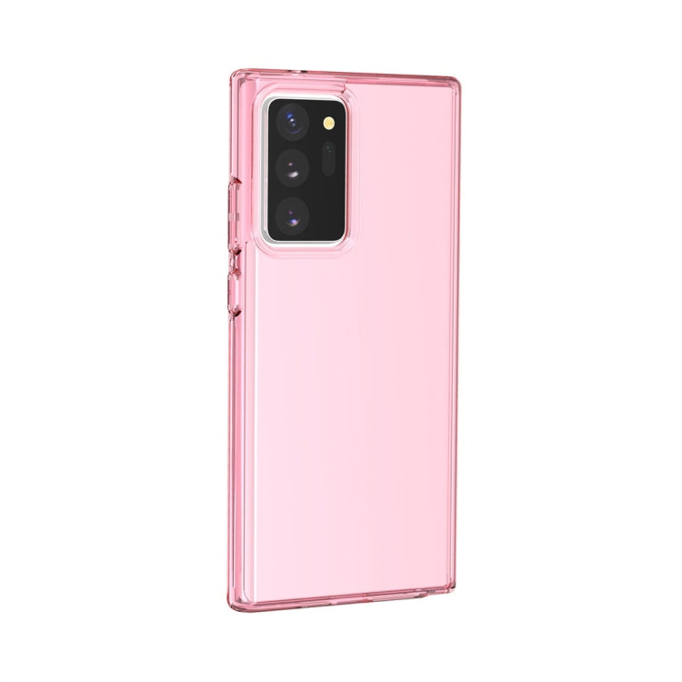 For Samsung Galaxy Note20 Ultra Shockproof Terminator Style Transparent Protective Case(Pink)