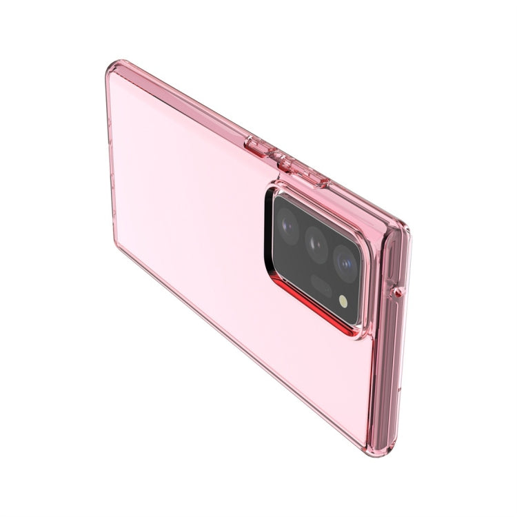 For Samsung Galaxy Note20 Ultra Shockproof Terminator Style Transparent Protective Case(Pink)