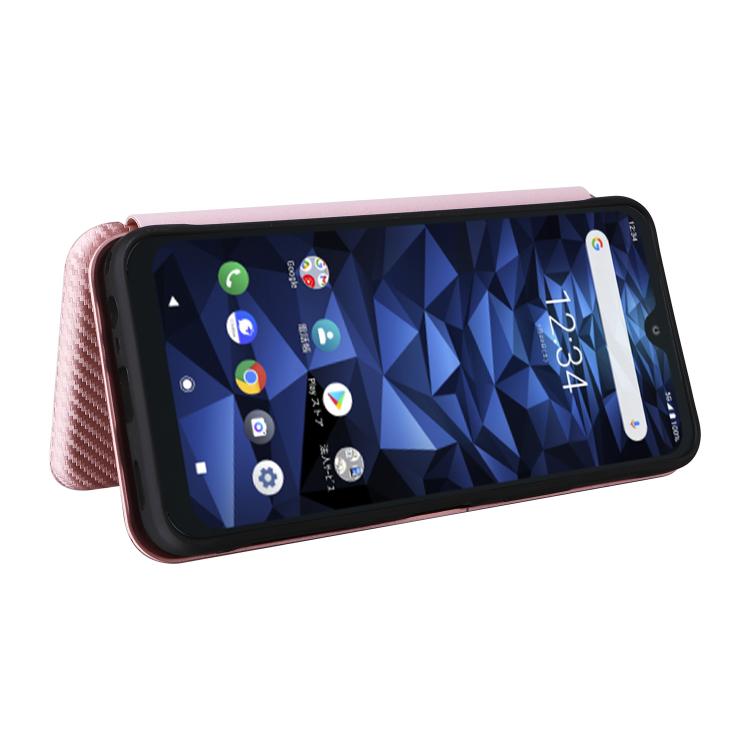 For Kyocera Digno SX5 Carbon Fiber Texture Flip Leather Phone Case