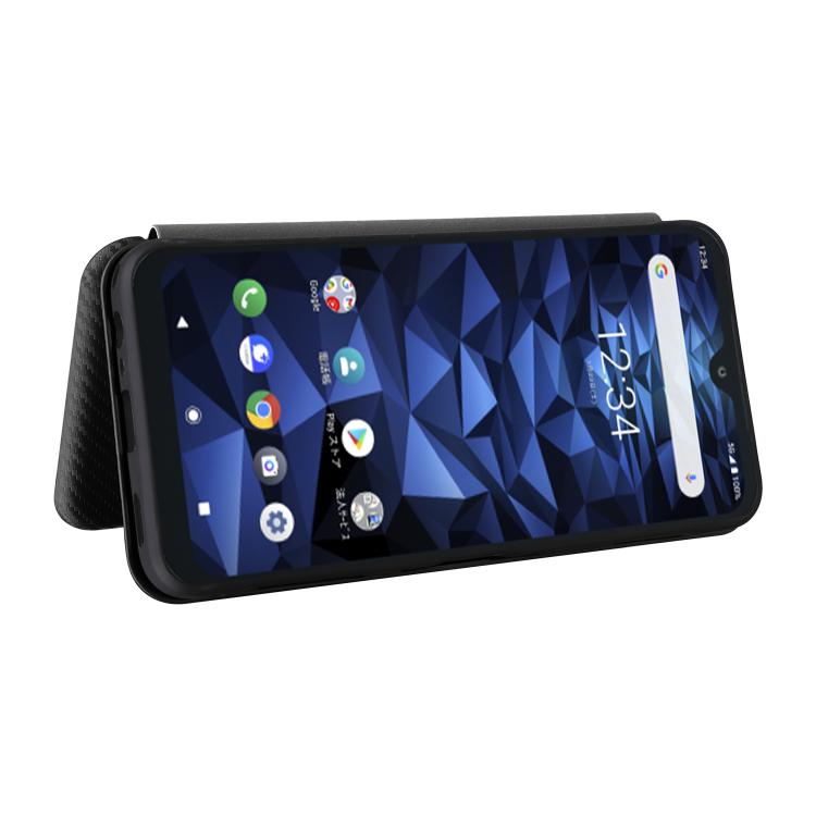 For Kyocera Digno SX5 Carbon Fiber Texture Flip Leather Phone Case