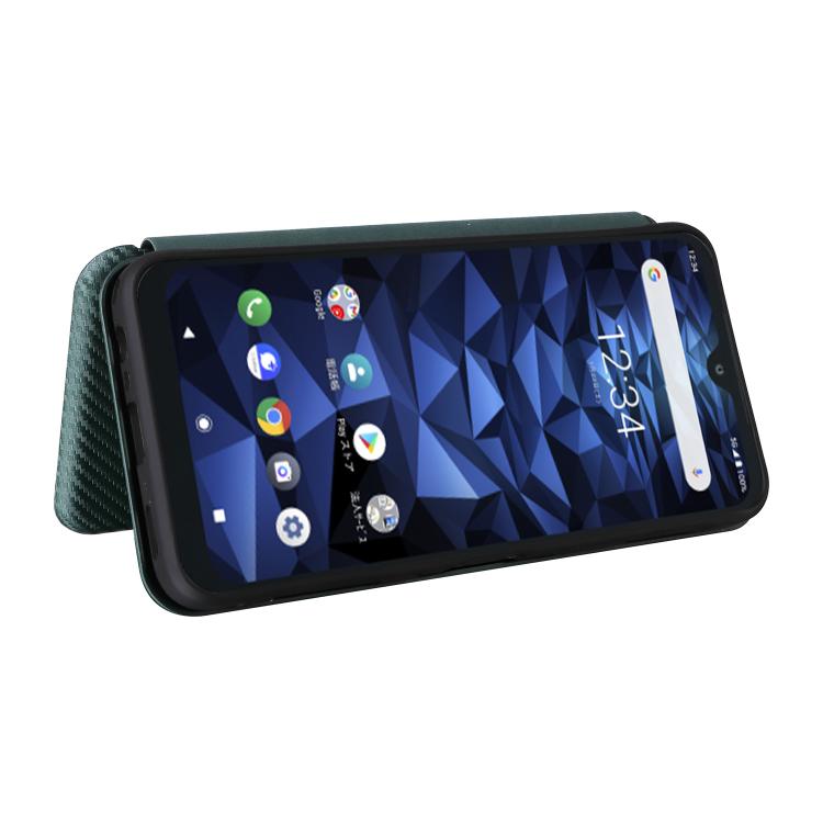 For Kyocera Digno SX5 Carbon Fiber Texture Flip Leather Phone Case