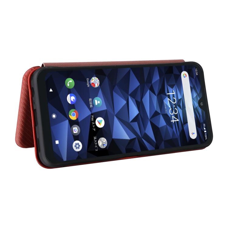 For Kyocera Digno SX5 Carbon Fiber Texture Flip Leather Phone Case
