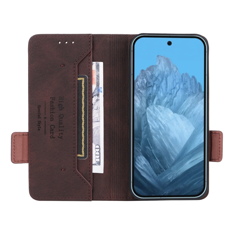 For Google Pixel 9 Pro XL Magnetic Clasp Leather Phone Case