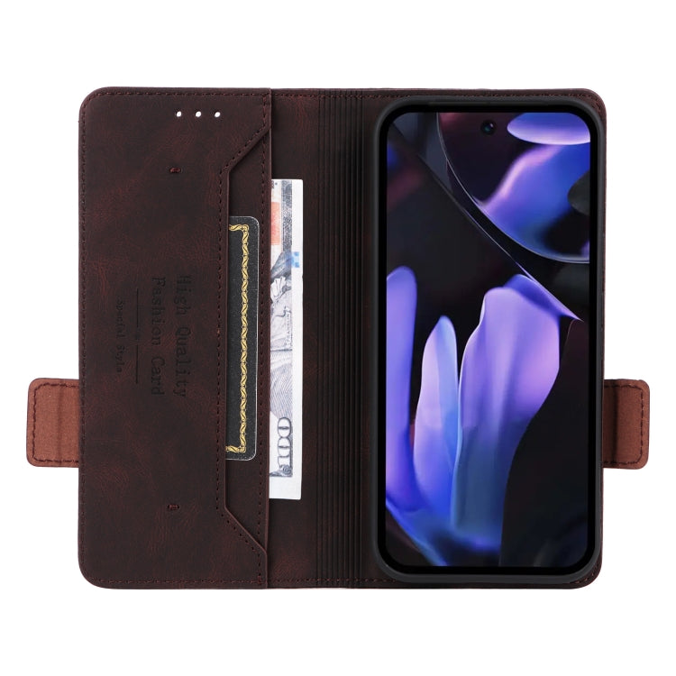 For Google Pixel 9a Magnetic Clasp Leather Phone Case