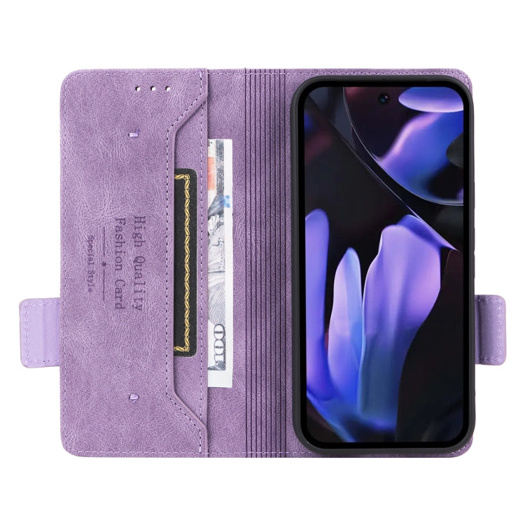 For Google Pixel 9a Magnetic Clasp Leather Phone Case