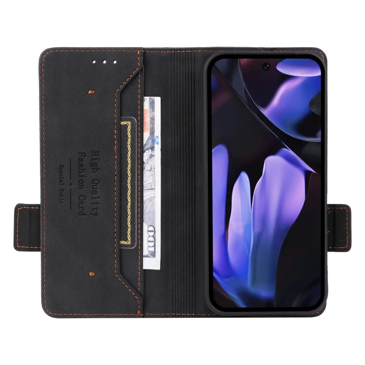 For Google Pixel 9a Magnetic Clasp Leather Phone Case