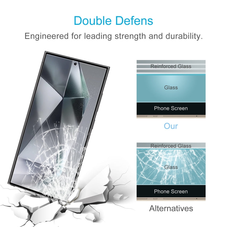 For Samsung Galaxy S25 Ultra 5G 50pcs 0.18mm 9H 2.5D Tempered Glass Film, Support Fingerprint Unlocking