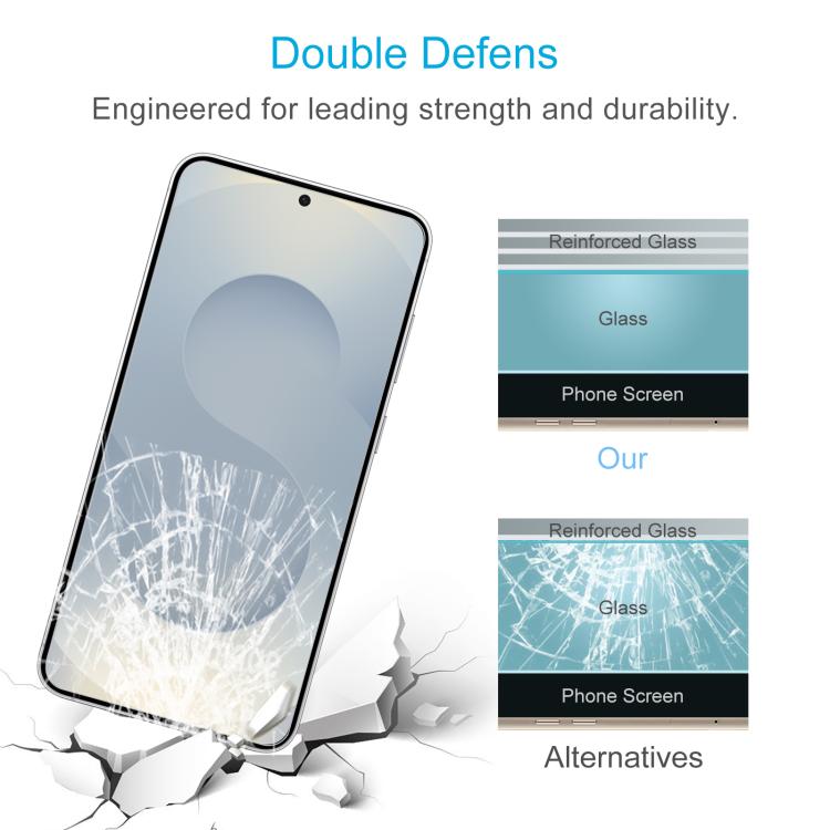 For Samsung Galaxy S25 Edge 5G 50pcs 0.18mm 9H 2.5D Tempered Glass Film, Support Fingerprint Unlocking