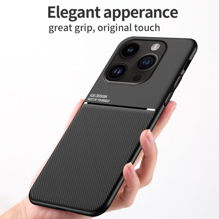For iPhone 16 Pro Classic Tilt Strip Grain Magnetic Shockproof PC + TPU Phone Case