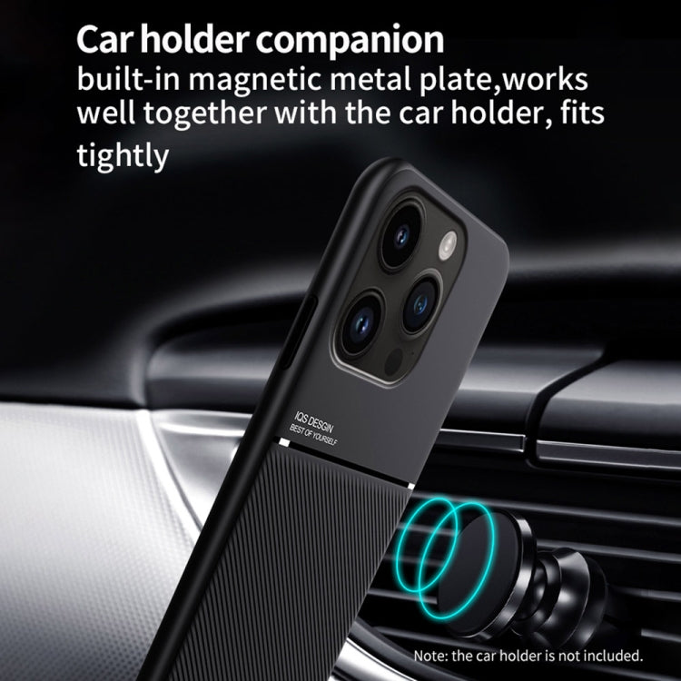 For iPhone 16 Pro Classic Tilt Strip Grain Magnetic Shockproof PC + TPU Phone Case
