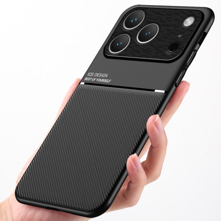 For iPhone 17 Pro Classic Tilt Strip Grain Magnetic Shockproof PC + TPU Phone Case