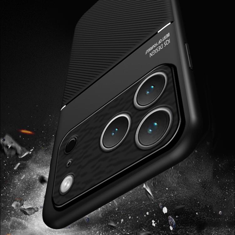 For iPhone 17 Pro Classic Tilt Strip Grain Magnetic Shockproof PC + TPU Phone Case