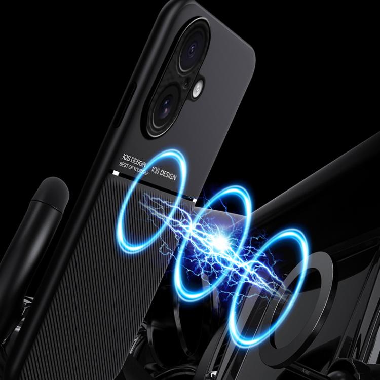 For iPhone 17 Classic Tilt Strip Grain Magnetic Shockproof PC + TPU Phone Case