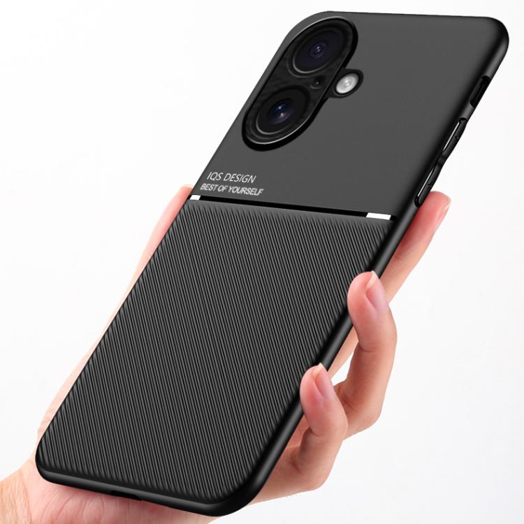 For iPhone 17 Classic Tilt Strip Grain Magnetic Shockproof PC + TPU Phone Case