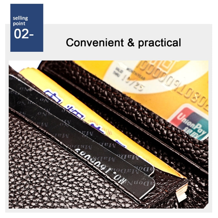 KB156 Antimagnetic RFID Men Leather Card Bag Card Holder