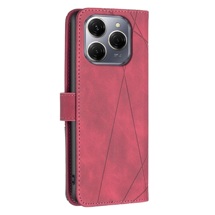 For Tecno Spark 20 Pro 5G Magnetic Buckle Rhombus Texture Leather Phone Case
