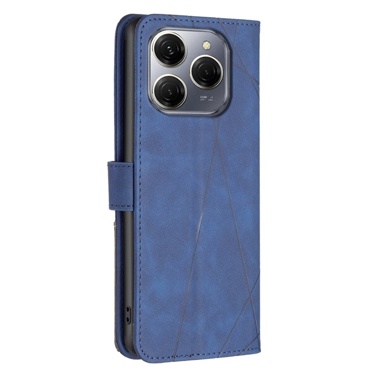 For Tecno Spark 20 Pro 5G Magnetic Buckle Rhombus Texture Leather Phone Case