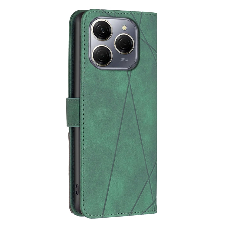 For Tecno Spark 20 Pro 5G Magnetic Buckle Rhombus Texture Leather Phone Case