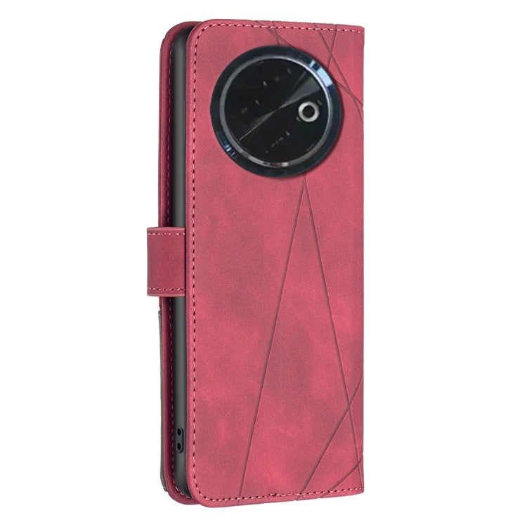 For Tecno Spark 30C Magnetic Buckle Rhombus Texture Leather Phone Case