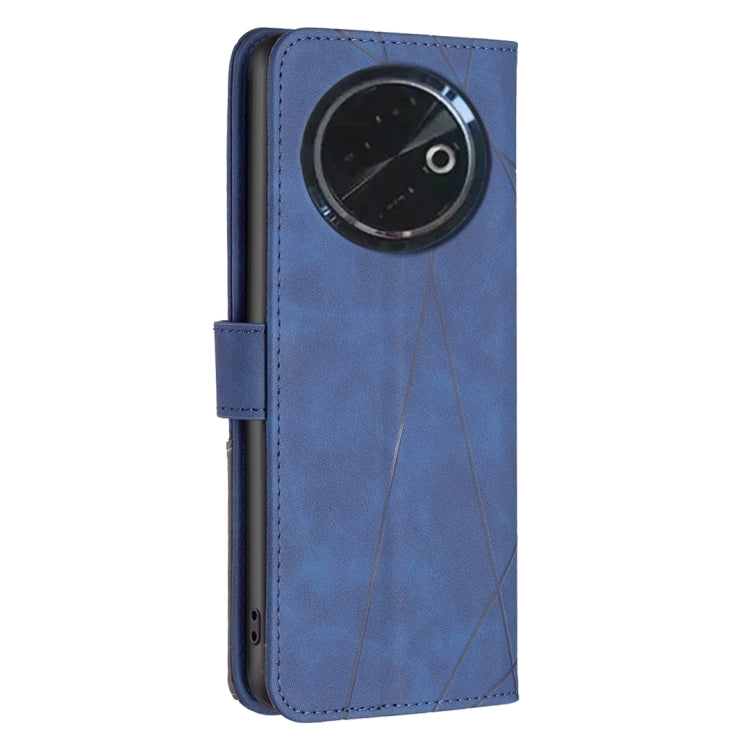 For Tecno Spark 30C Magnetic Buckle Rhombus Texture Leather Phone Case