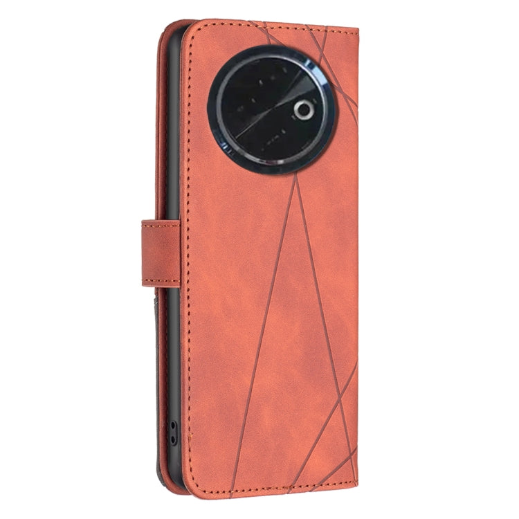 For Tecno Spark 30C Magnetic Buckle Rhombus Texture Leather Phone Case